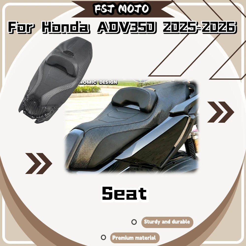 For Honda ADV350 2025 Comfort Saddle Assembly, Waterproof Surface Pressure‑Relief Lumbar Support Motorcycle Seat Mod Accessories
