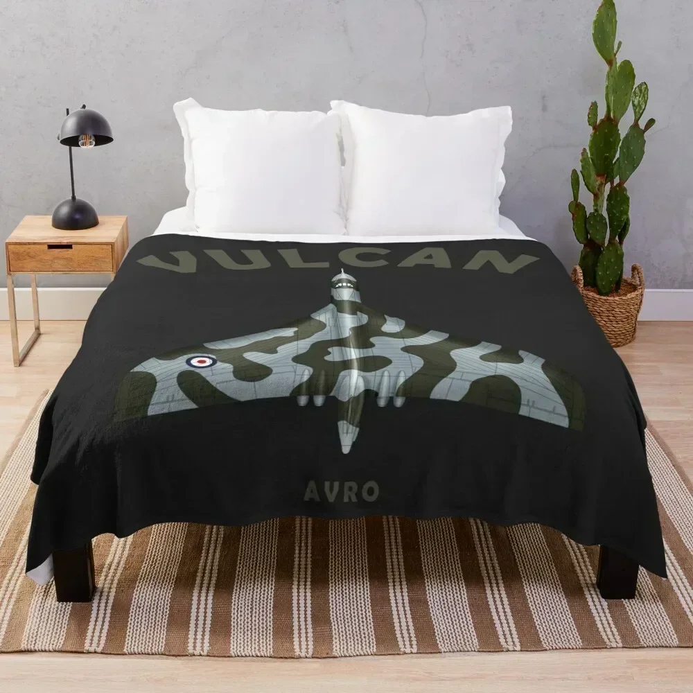 

The Vulcan Bomber Blueprint Throw Blanket Travel Size Cozy Blanket for Plane Train