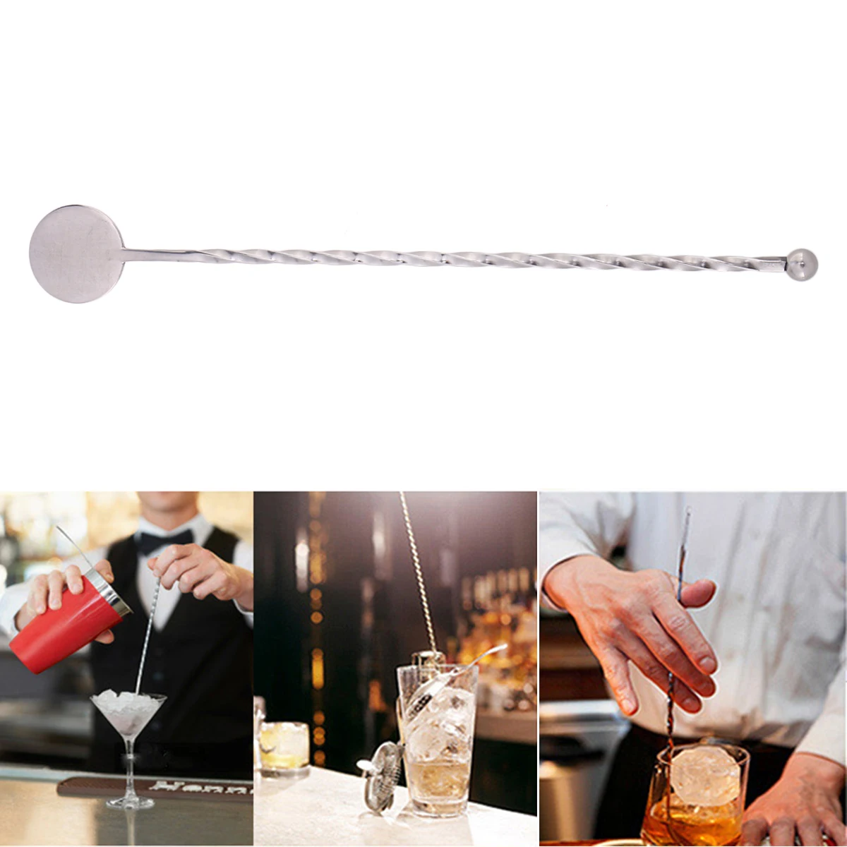 

5 Pcs Swizzle Stick Bar Sticks Milk Tea Stainless Steel Stirring Cocktail Mixer