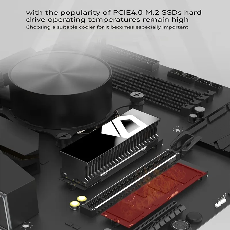 ID-COOLING ZERO-M15 M.2 SSD Radiator Aluminum Alloy Passive Cooling Heat Sink with Thermal Pad 2280 Solid State Drive Heatsink