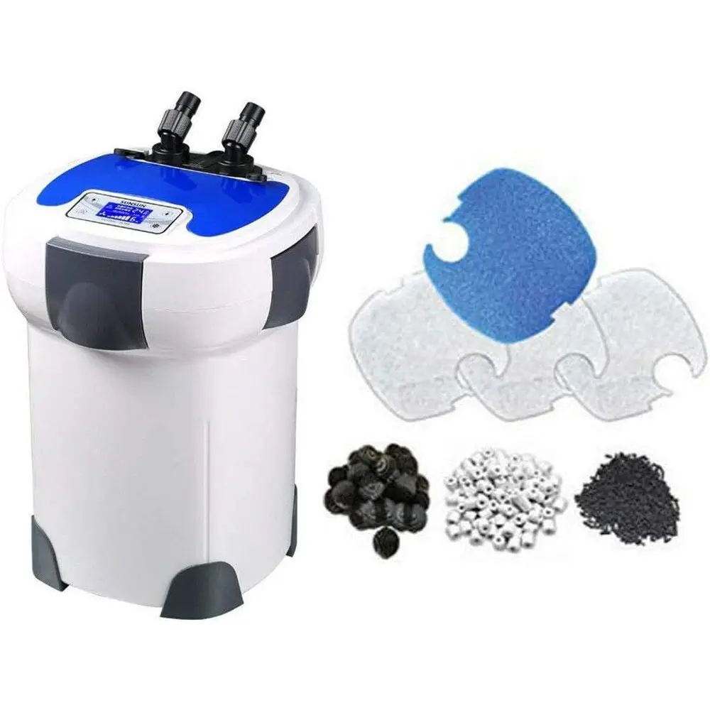 

HW-3000 UV 9W 5-Stage External Canister ilter w/Media, 793gph, White, HW-3000 PRO