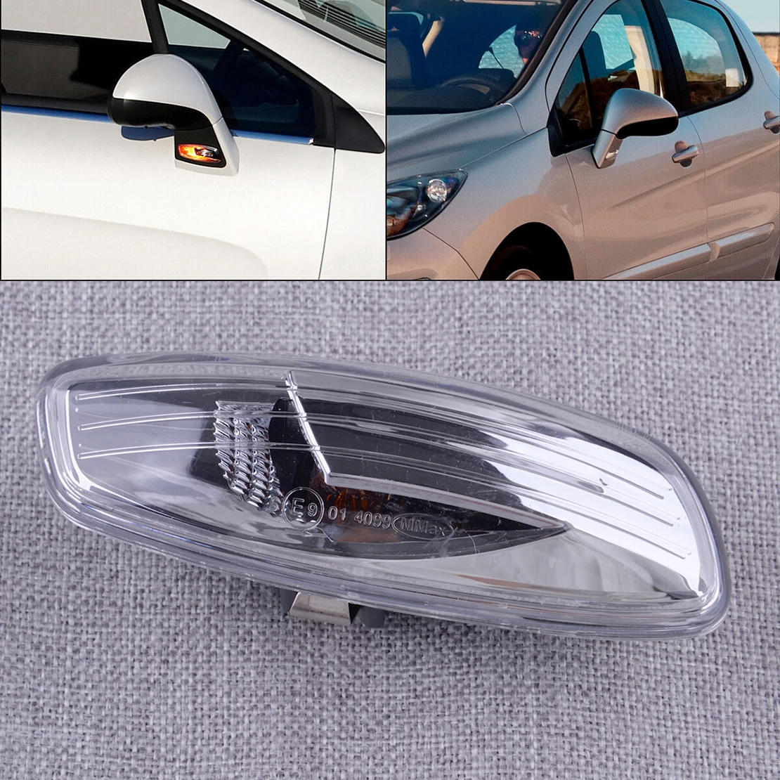 

Right Side Mirror Marker Turn Signal Indicator Light Clear Lens 12V Fit for Peugeot 207 308 RCZ 6325G6