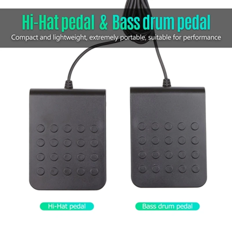 9 Pads Electric Drum Set, Practice Drum Machine with Headphone Built-in Speaker Drum Pedals Drum Sticks Drum DropShipping
