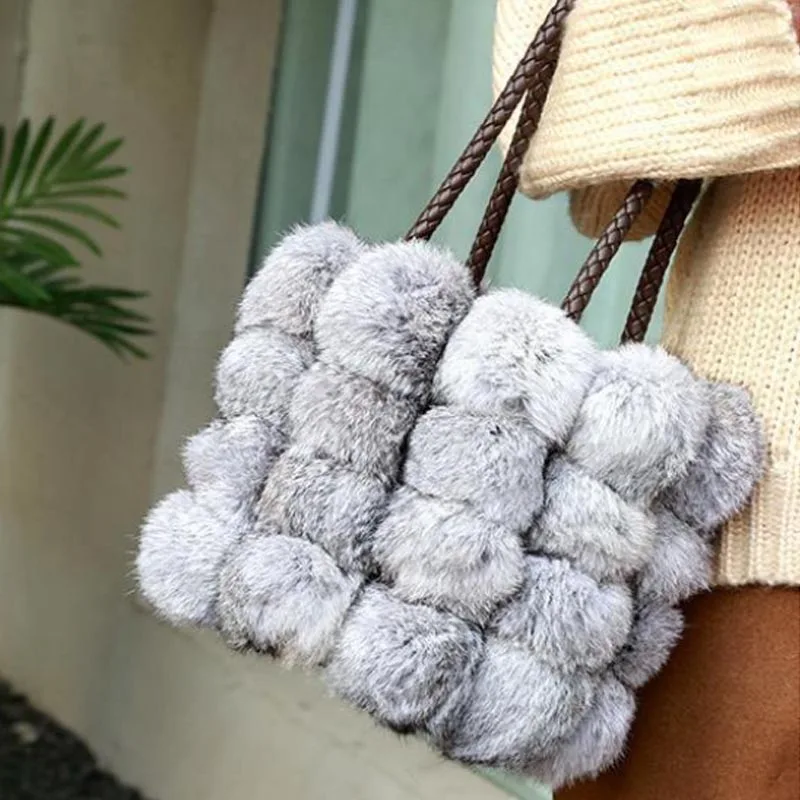 

Модная меховая сумка-ведро, женская сумка, новый стиль, минималистичная кожаная городская женская сумка через плечо