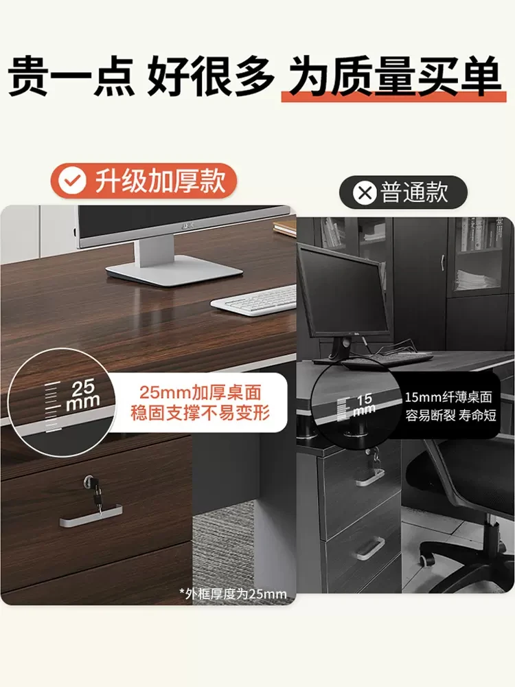 Desk boss table office table and chair combination simple modern staff seat single double computer desk household table