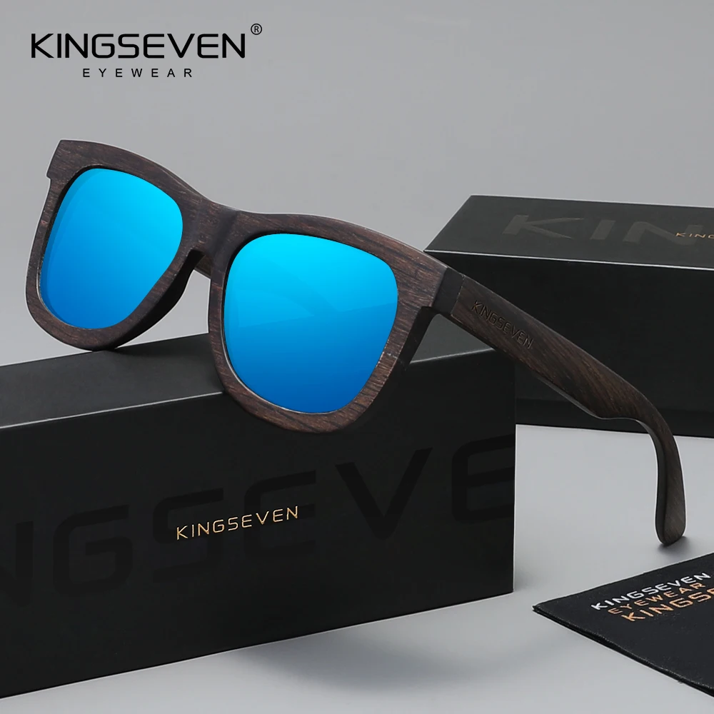 

Солнцезащитные очки KINGSEVEN в модной квадратной оправе, деревянные, унисекс, поляризованные, с защитой от УФ400, мужские, с большой оправой, в стиле ретро