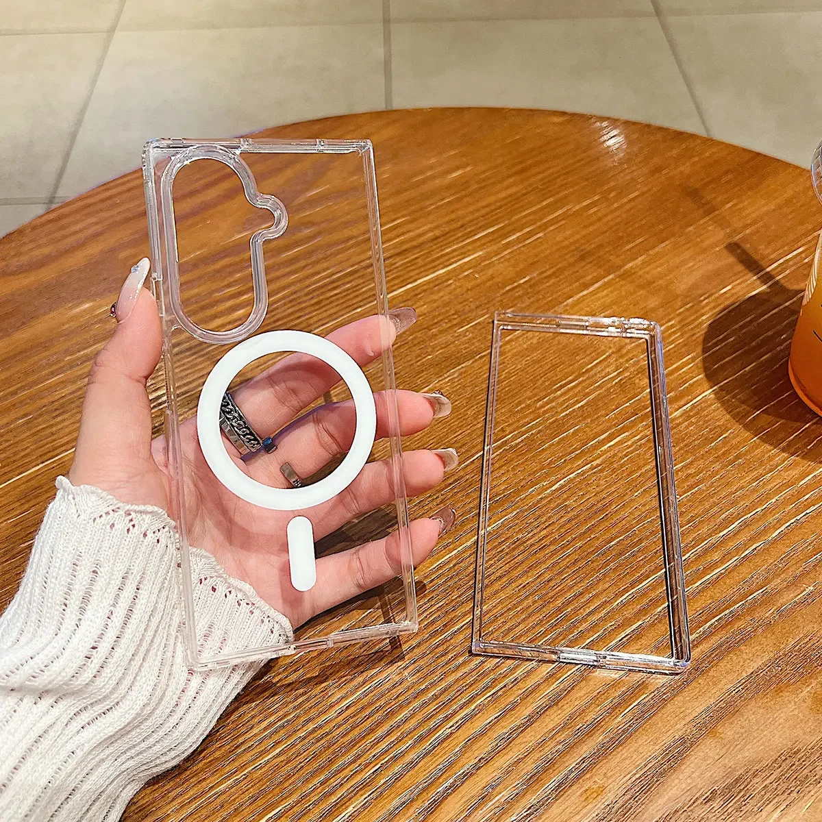 Z Fold7 Magnetische Hülle für Samsung Galaxy Z Fold 7 6 5 4 3 Cover Magnet Mag-safe Wireless Charge Clear Crystal stoßfeste Hülle