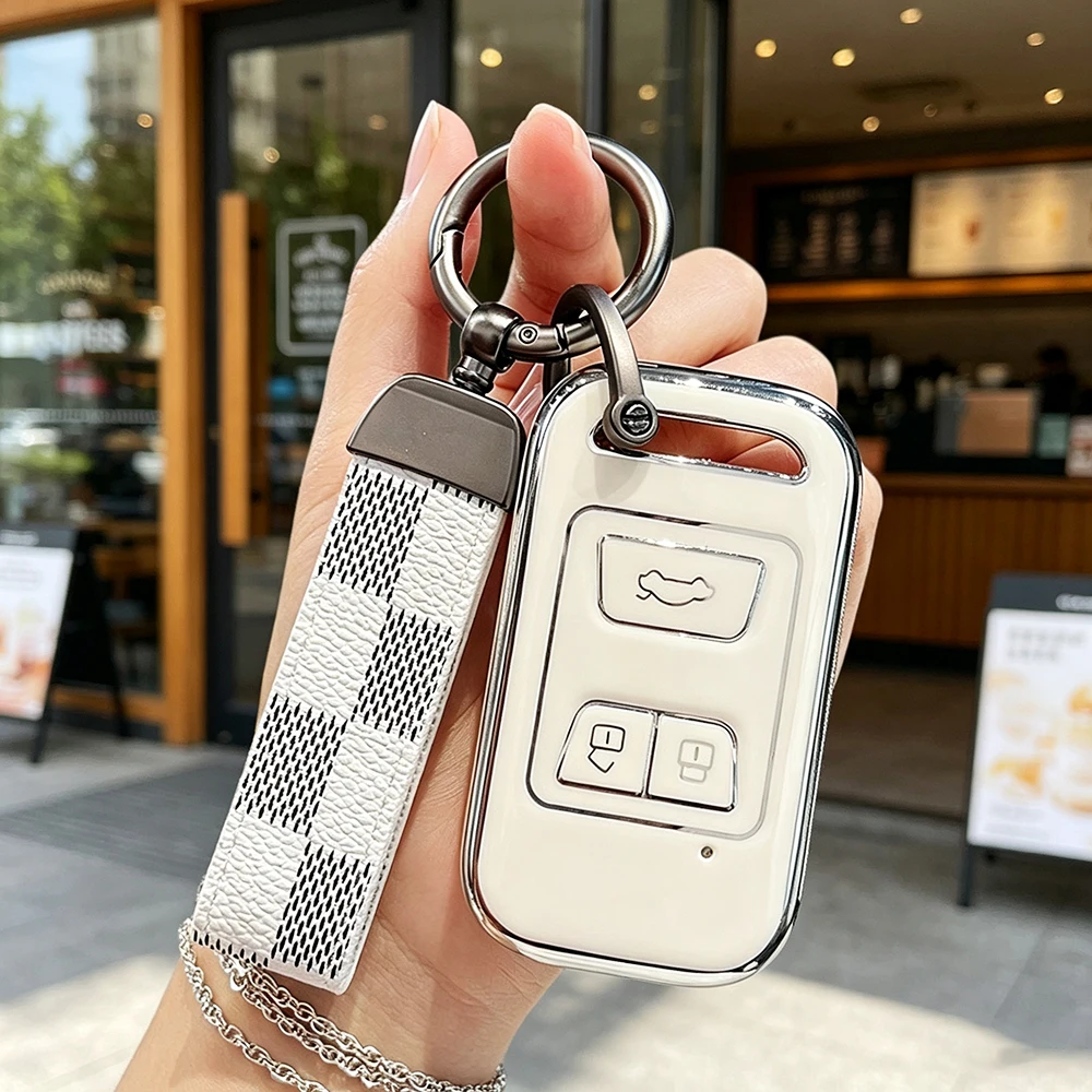 TPU Shell Bag Protector for Chery Arrizo Tiggo 3 5X 4 8 Glx 7 2019 2020 TPU Car Smart Key Case Cover Keychain Accessories