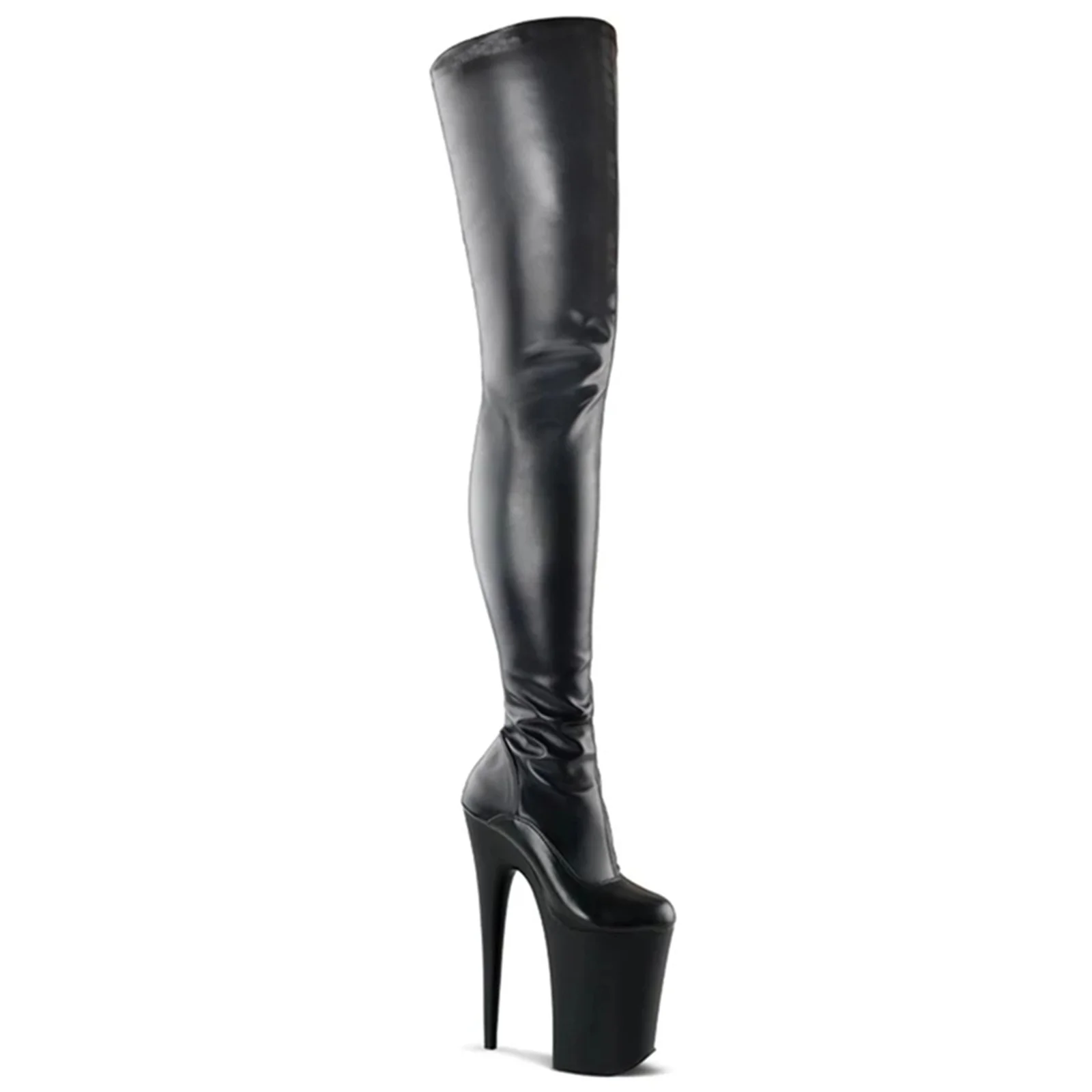 

Dark Suede Over Knee Boots, Slouchy Design High Heel Platform Boots, Autumn Winter Slim Long Boots