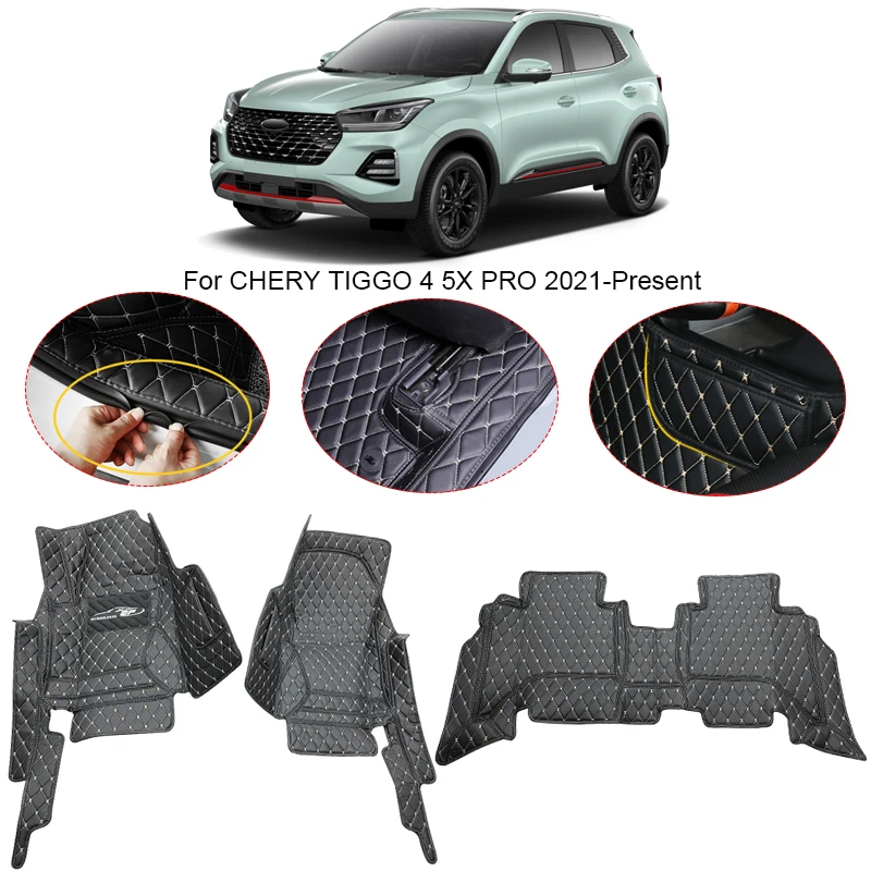 

3D Full Surround For Chery TIGGO 4 5X PRO 2021-2025 Car Floor Mat Liner Foot Pads PU Leather Waterproof Carpet Auto Accessories