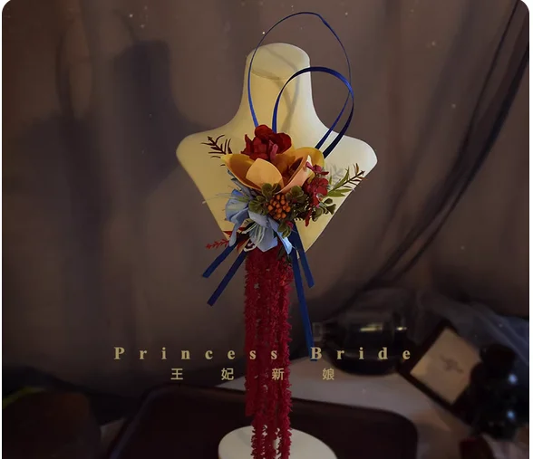 

Новый головной убор невесты в стиле ретро, имитация цветов, новый китайский утренний халат, Cheongsam, укладка, темпераментные аксессуары для волос, ручной f