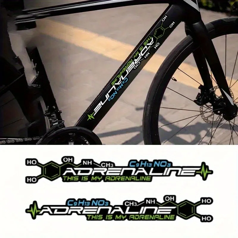 AliExpress NONE 2 Dopamine Molecular Cycle Box Stickers - Vivid Red and Black Vinyl Decals for Road Bikes, Self-Adhesive Scratch Cover Stickers,