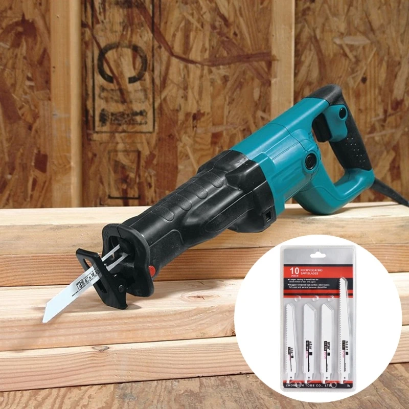 10Pcs Reciprocating Sawing Blade Two Tooth Types Carbon Steel Smooth Cutting