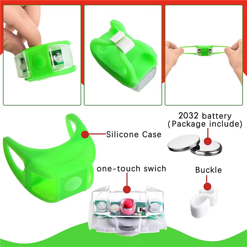 A03Q-16 X LED Boat Navigation Lights For Boat Yacht Motorboat Bike Hunting Night Running Fishing (Red, Green, White)