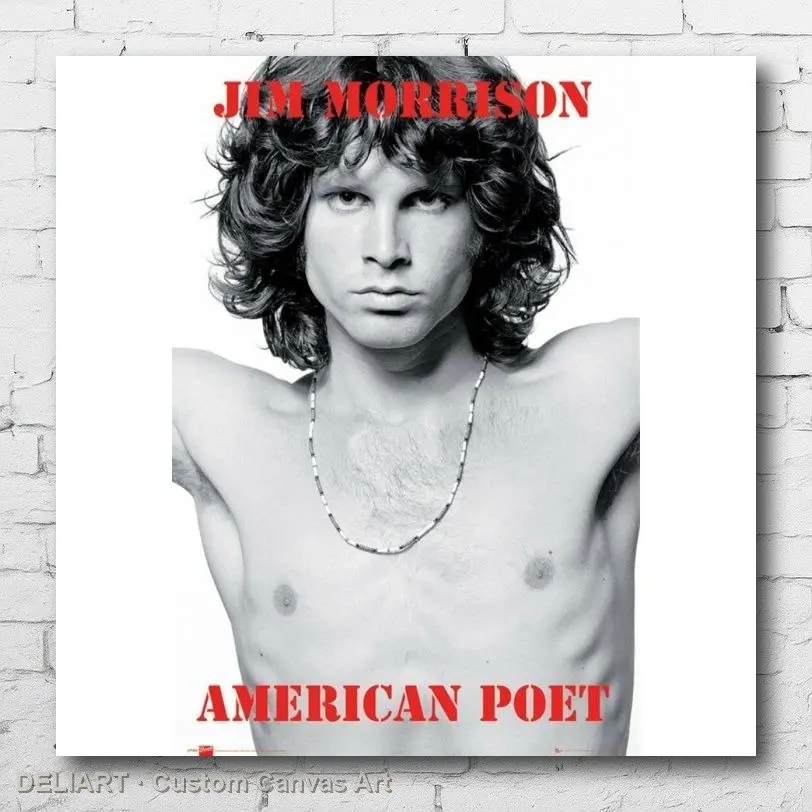 

JIM MORRISON - AMERICAN POET Canvas Poster Custom Size Available Room Decoration Home Decor Wall Art