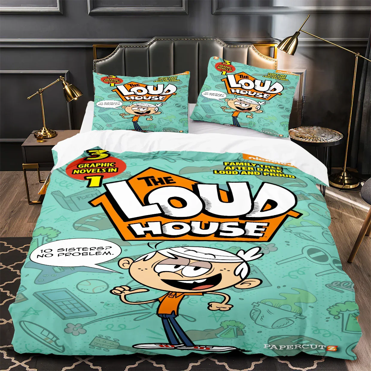 Cartoon L-Loud H-House Duvet Cover Set (No Filling) Soft Romantic Bedding Set Single Twin Full Size Gift For Kids Bedroom Decor