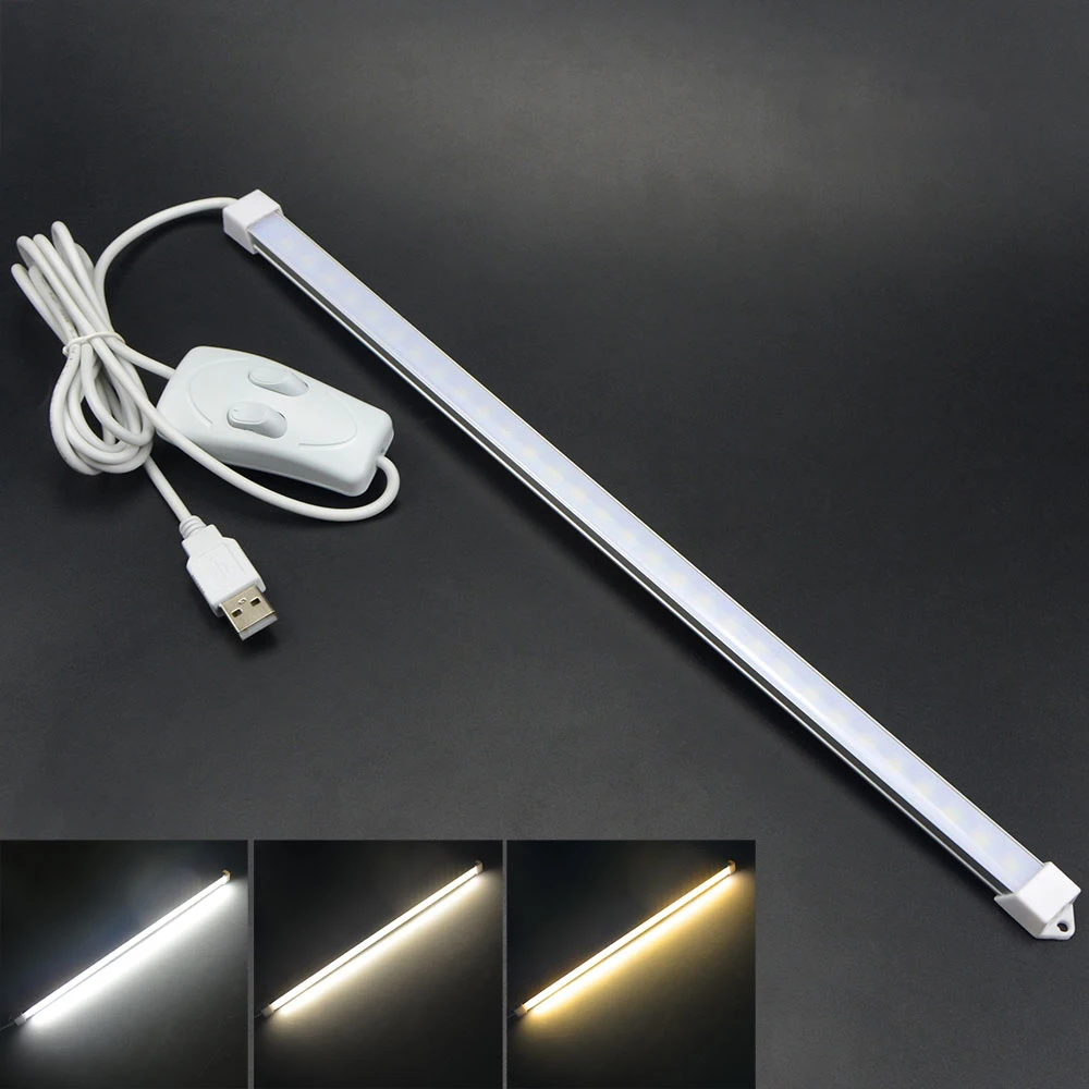 USB LED Lamp Reading Book Light With Button Switch 5V White Warm White Adjustable Led Lights Table Lamp For Computer Power Bank