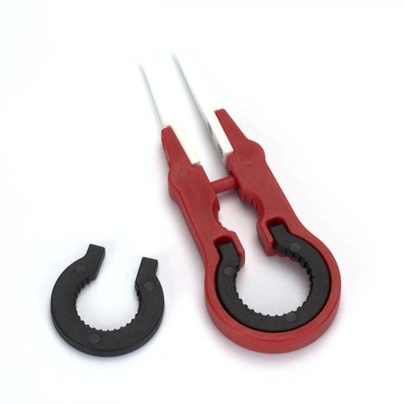 1PC Insulated Ceramic Tweezers Heat Resistant Anti-Corrosion Nylon Handle V3 V5 Tweezers for Precision Work