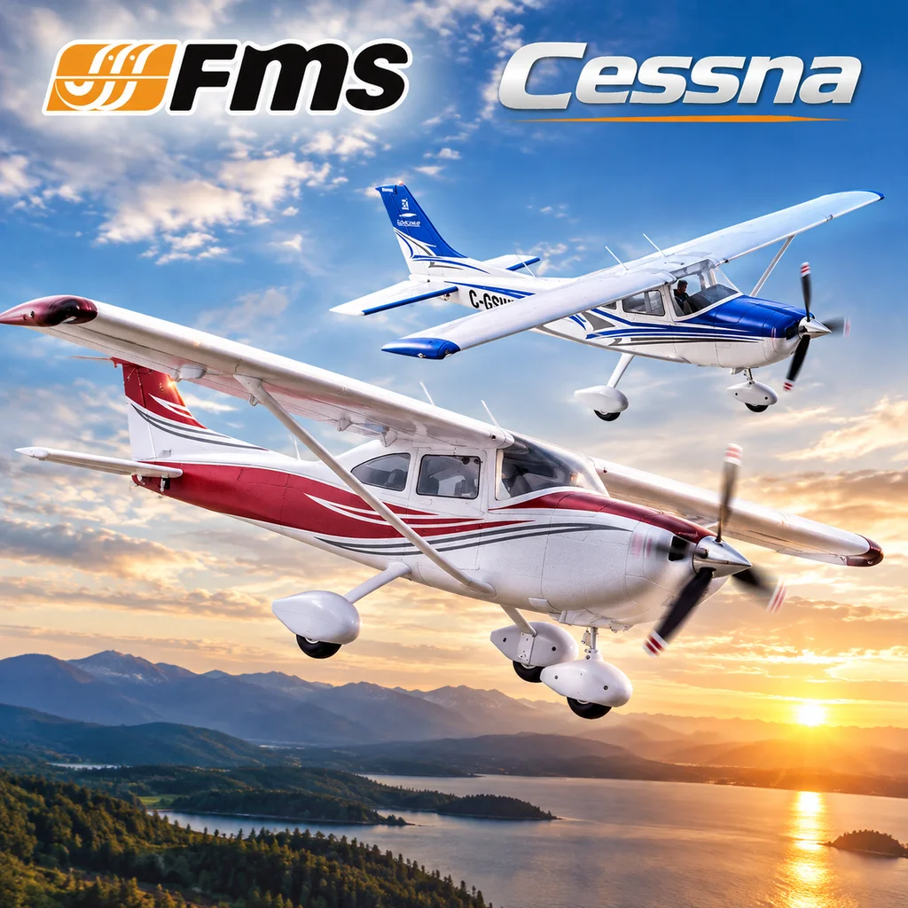 FMS 1500mm Cessna Model RC Airplanes Cessna 182 Trainer Fixed-Wing Airplane Remote Control Electric Model Training Aircraft Toy