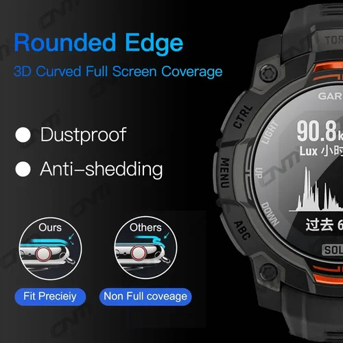 Imagen 2 del producto Protector de pantalla para Garmin Instinct 3 AMOLED y SOLAR 50mm 45mm HD antiarañazos cobertura completa accesorios de película protectora