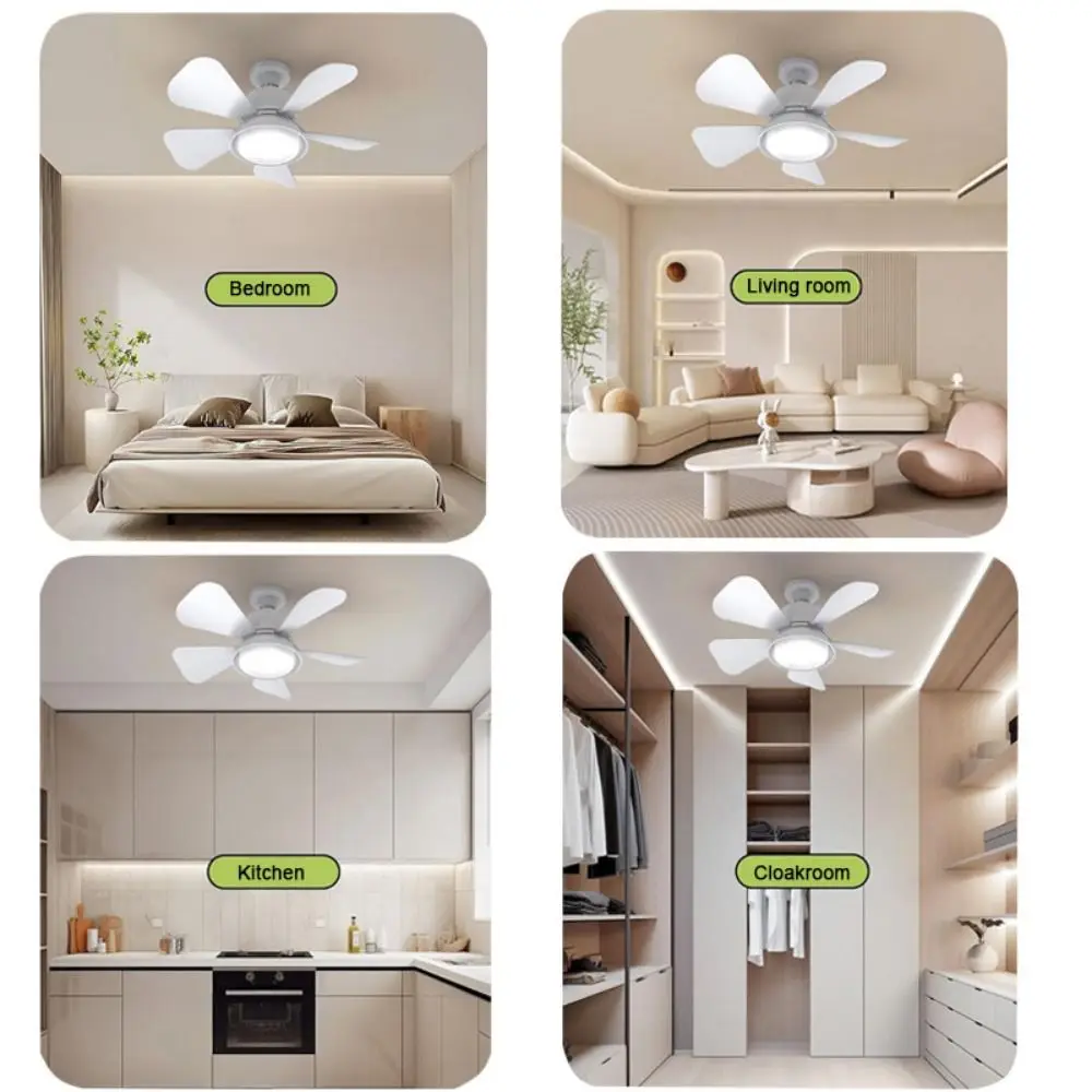 2 in 1 Ceiling Fan Light 3 Gears Dimming Remote Control Electric Wireless Fan Eye Protection Universal