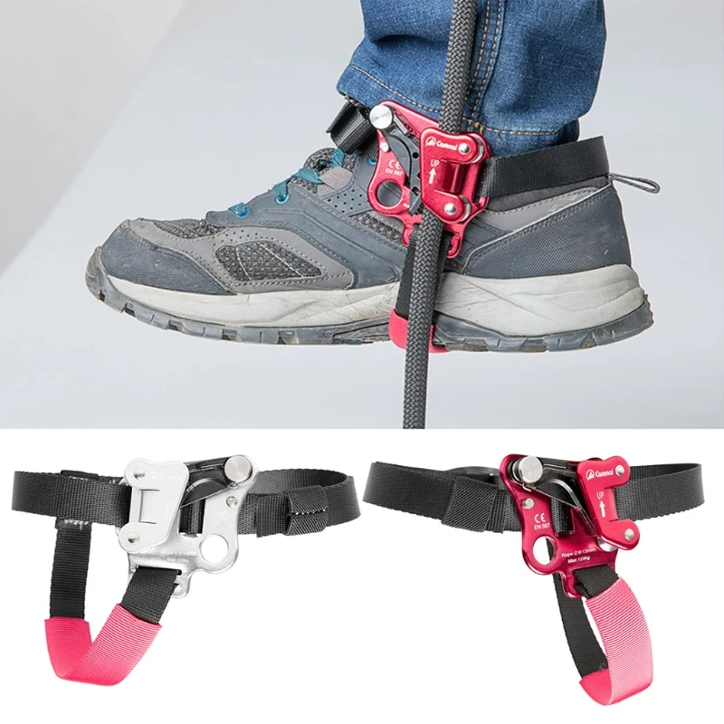 

Outdoor Safety Rock Climbing Foot Ascender Riser with Pedal Belt Grasp Rope Gear Anti Fall off Left Right Foot Ascender 24BD