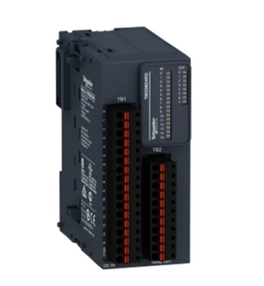 

TM3DM24RG Discrete I/O module, Modicon TM3, 24 IO (16 inputs, 8 relay outputs, spring) 24 VDC