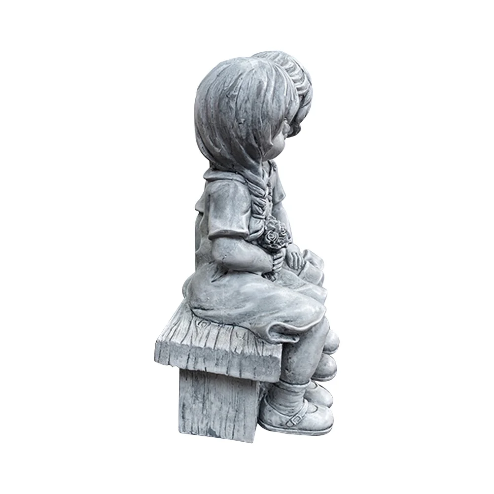 

Resin Kissing Sculpture Girl Boy Garden Statue Yard Outdoor Harvest Decor Figure Resin Boy Girl Garden Sculpture