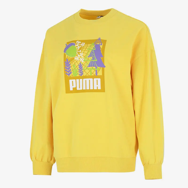 

Puma подлинная осенняя новая женская свободная толстовка с принтом для спорта и отдыха 538779-41