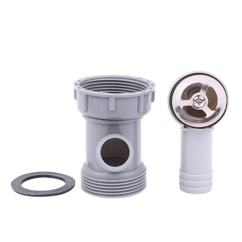 1pcs Kitchen Basin Square Round Overflow Hole Conversion Joint Drainage Water Pipe Three Links Head Sink Connector Accessories