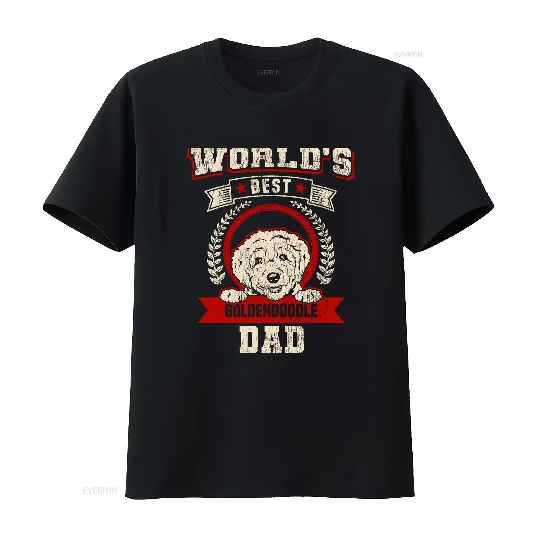 World's Best Goldendoodle Dad Dog Breed T Shirt vintage Washed streetwear Stretched Stylish Breathable graphic