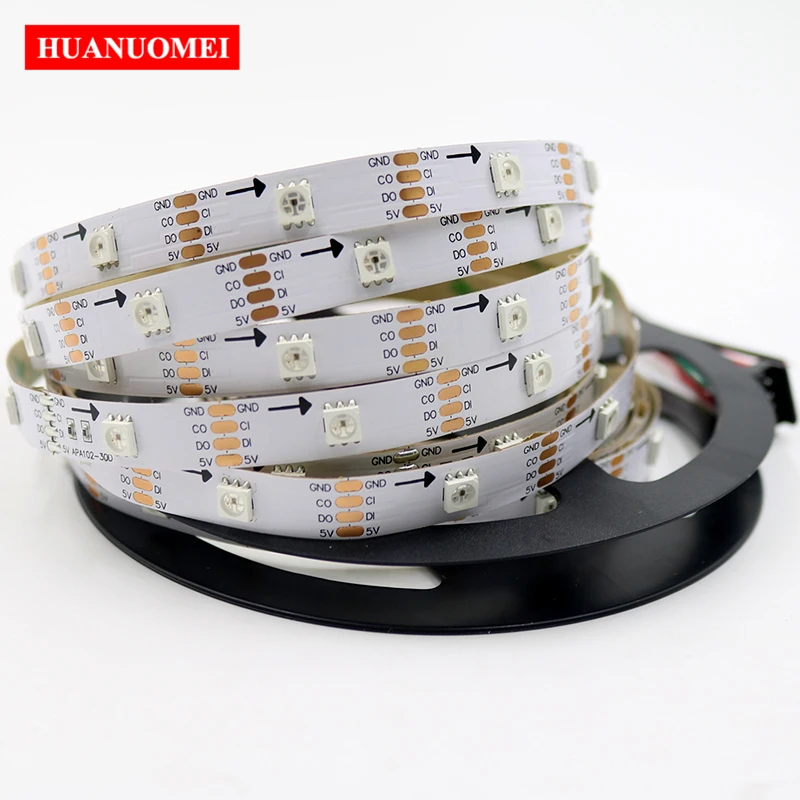 5V 32LEDs/M SK9822 Individually Addressable LED Strip 5050 SMD RGB Pixel APA102 Digital Flexible Tape Lights TV Magic Color Lamp