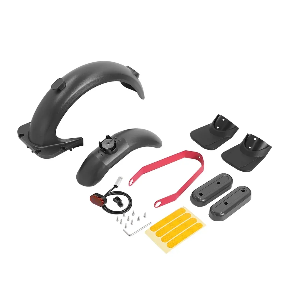 Vorne Hinten Kotflügel Zubehör Kit Für Ninebot Max G30 Elektrische Roller Carbon Fiber Fender Flügel Mit Bremslicht Teil – Detail 38