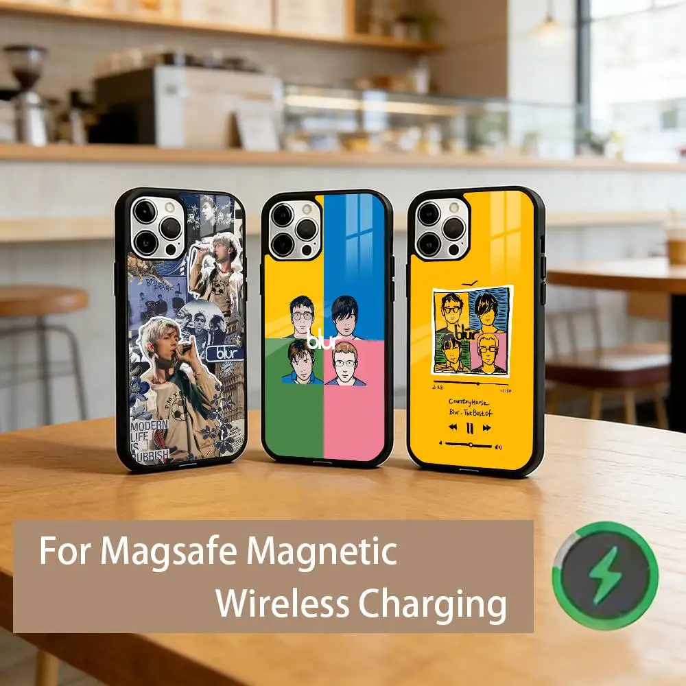Band B-Blur  Phone Case For iPhone17,16,15,14,13,12,11 Plus,Pro Magnetic For Magsafe Wireless Charging