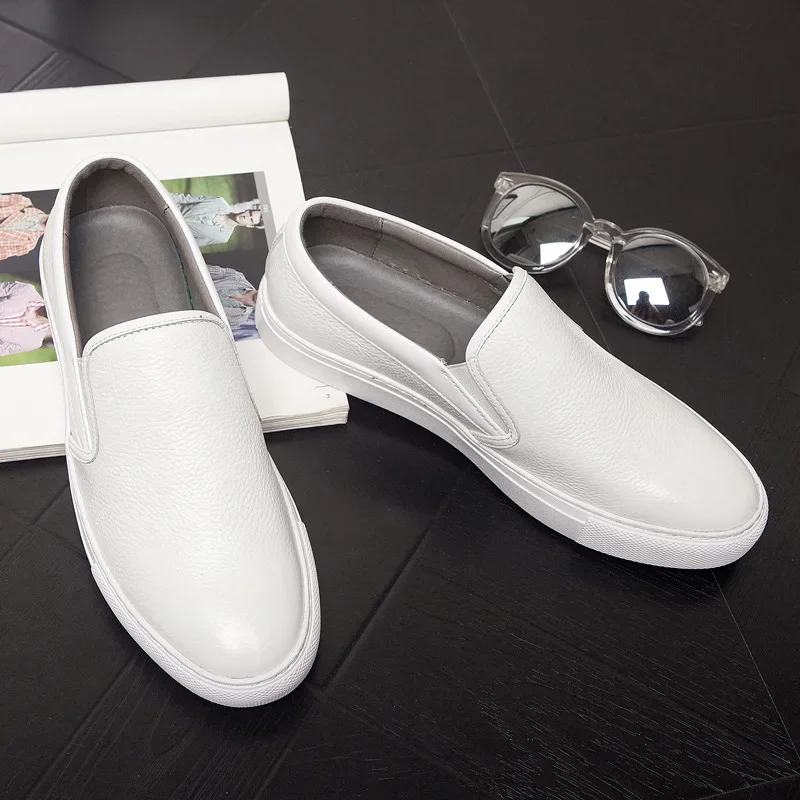 عالية الجودة الرجال أحذية من الجلد الحقيقي موضة موجزة كول الانزلاق على المتسكعون الرجال الجلود الفاخرة أحذية للرجال Zapatos De Hombre