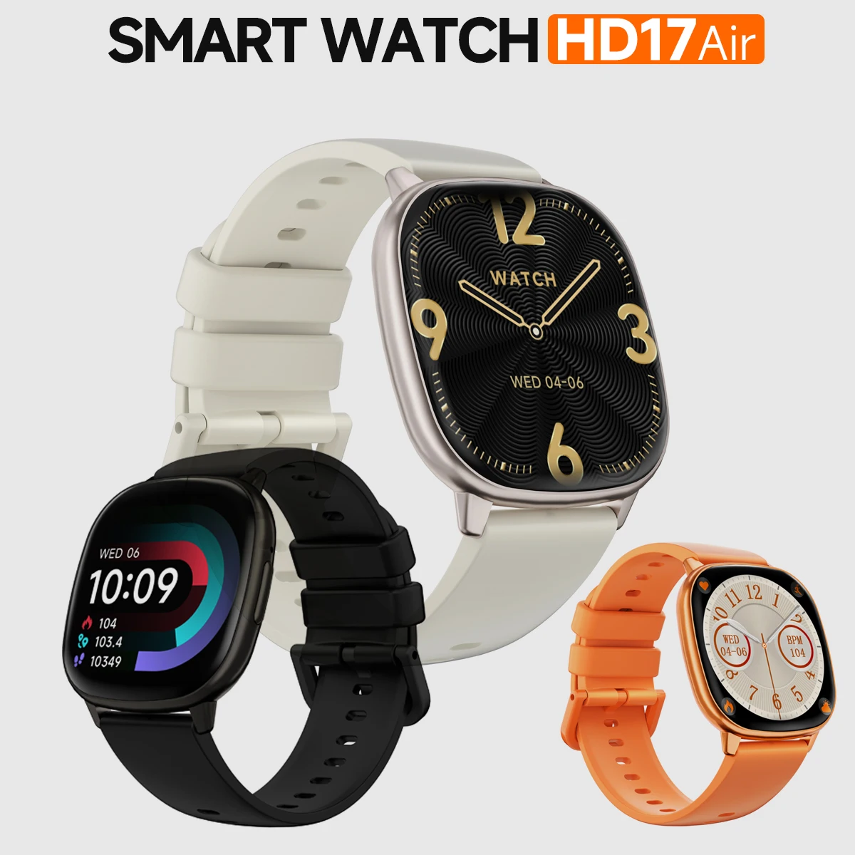 

Ультратонкие модные смарт-часы с AMOLED-экраном, Bluetooth-вызовами, для мужчин и женщин, новые, с измерением пульса, музыкой, HD17Air, спортивные смарт-часы