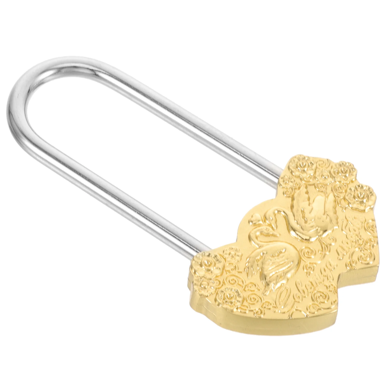 

Vintage Swan Pattern Metal Decorative Padlock Durable Wish Lock For Lovers Wedding Travel Anniversary Personalized Lock Tool