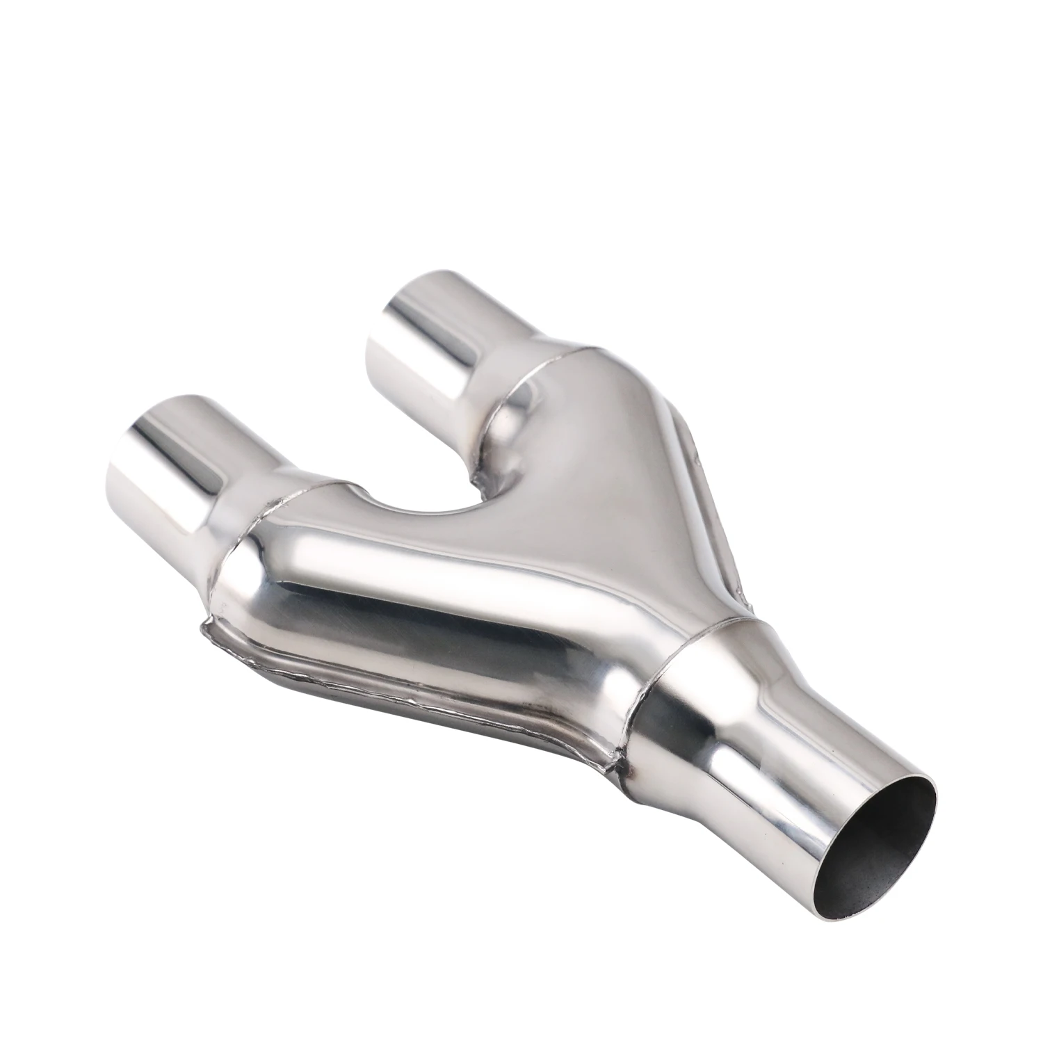 Universal Custom Car Exhaust Y-Pipe Stainless Steel muffler Y type Pipe Adapter Connector Tube