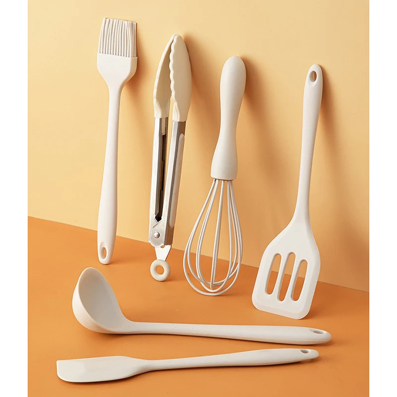Household Food-grade Silicone Mini Baking Tool Set Daquan High Temperature Resistant Scraper Oil Brush Eggbeater Food Clip