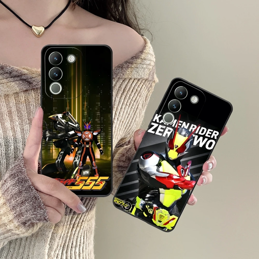 Painting Kamen Rider Mobile Cell Phone Case for VIVO Y95 Y93 Y31 Y20 V19 V17 V15 Pro X60 NEX Black Soft Phone Cover Shell