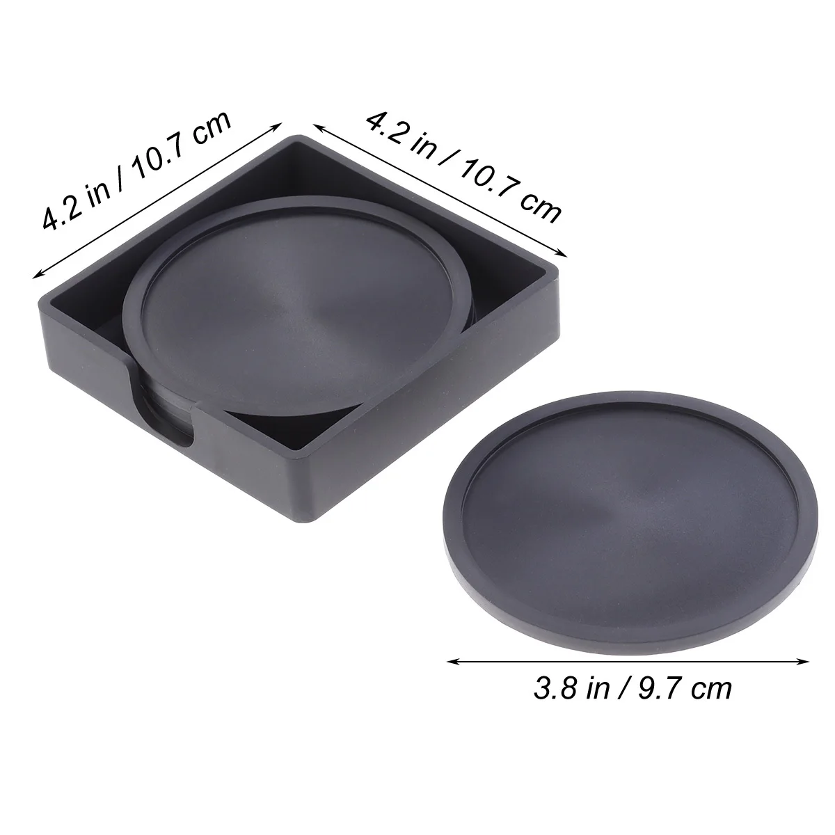 5 قطعة كأس سيليكون مستدير حصيرة مجموعة لينة المضادة للسقوط عدم الانزلاق الوقايات للشاي القهوة شرب كأس أسود حصيرة عدم الانزلاق كوستر