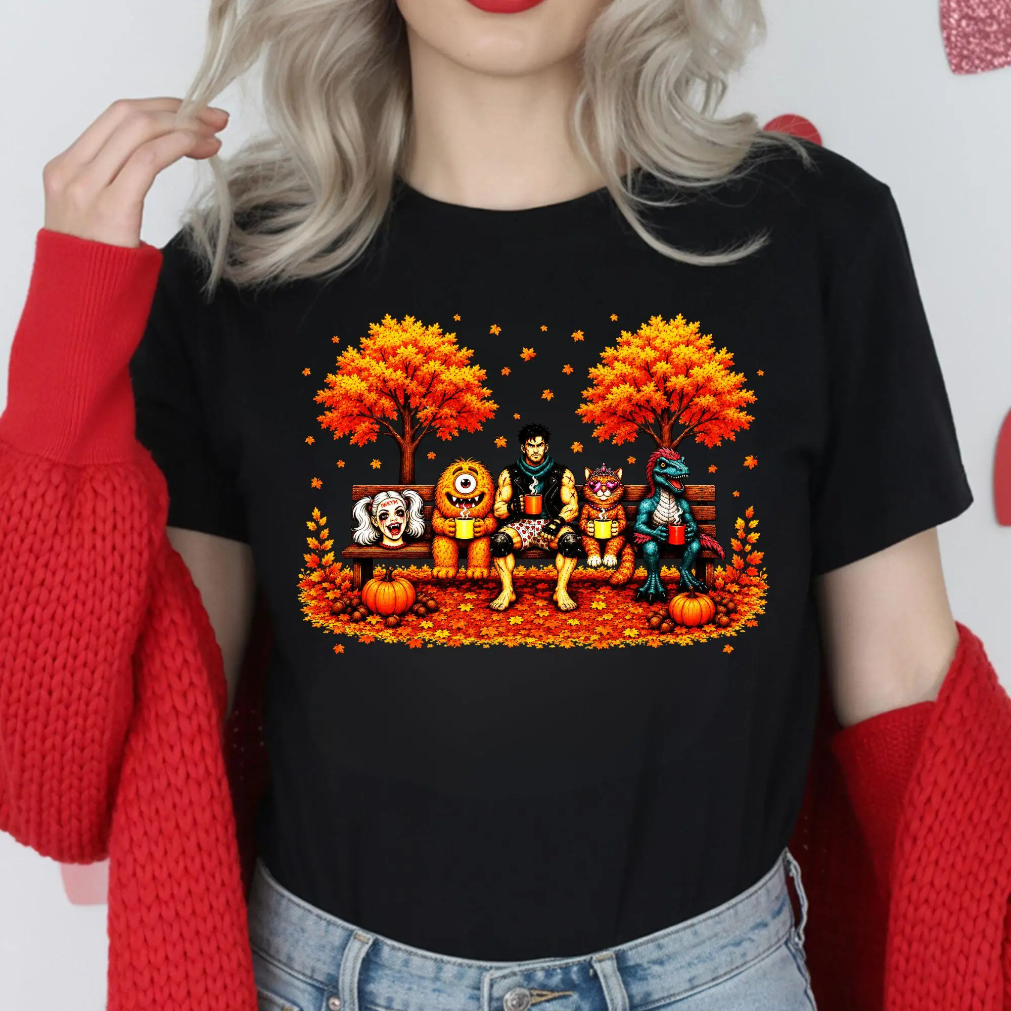 Autumn Dungeon Crawler Carl Shirt, Cute Pumpkin Season Shirt, Princess Donut and Mongo Tee Sir Rendelgore and Samantha Shirt