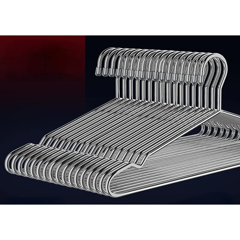 

Slotted Clothes Hanger Stainless Steel 40 Cm 20 Piece Clothes Hanger Standard New Clothes Hanger Space Saving