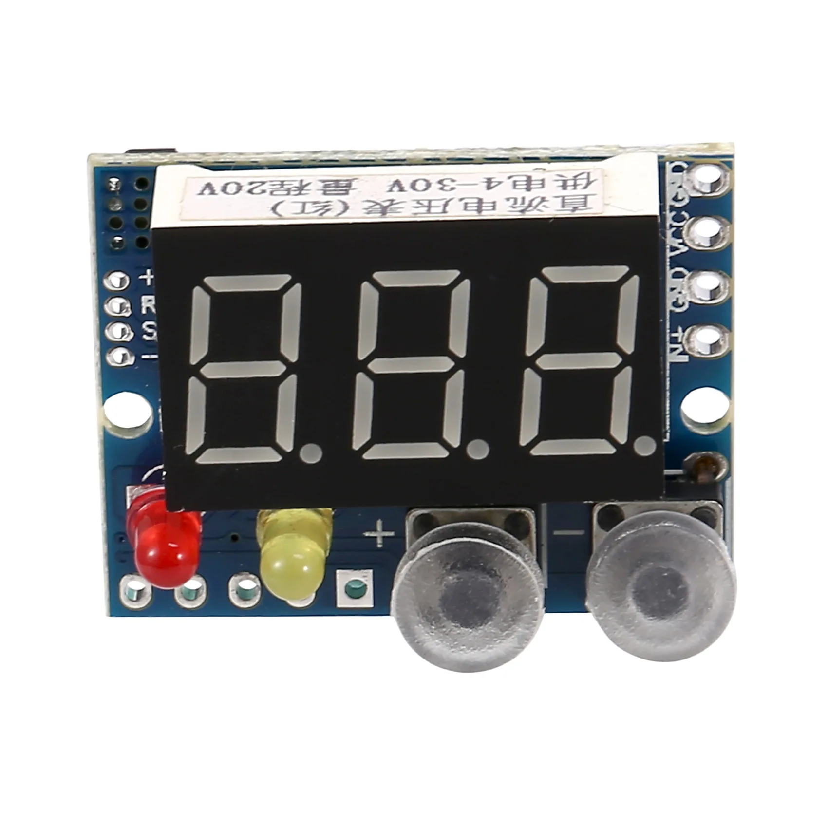 DC 0-100V LED Digital Voltmeter Buzzer Alarm Battery Indicator 5V 12V 24V Voltage Meter Tester Over Charge Monitor-AEF7