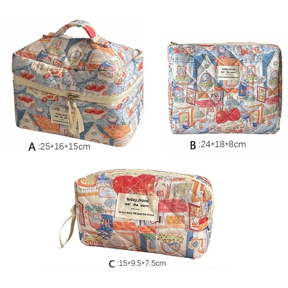 حقيبة مكياج بنمط حيوانات كرتونية، سعة كبيرة، حقيبة مبطنة بسحاب، حقيبة يد لتخزين مستحضرات التجميل، منظم السفر #6