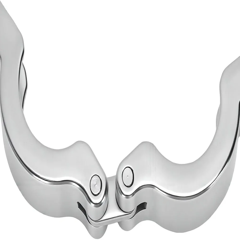 4PCS 304 Stainless Steel+Fluororubber Vacuum Clamp Centering O-Ring Wing Nut Design Quick Clamp Flange Silver+Black