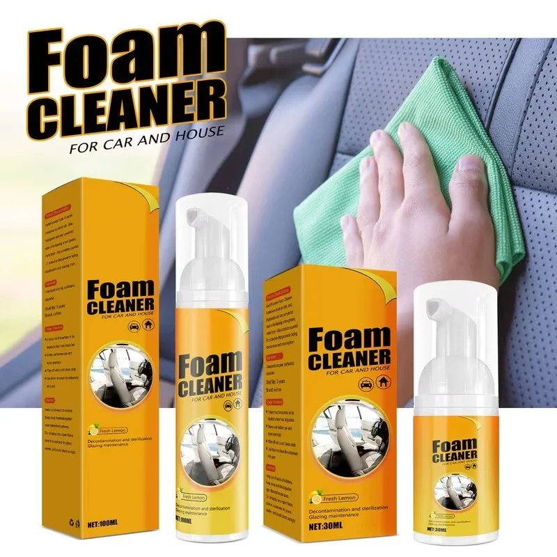 Multi-Functional Foam Cleaner Set: Wash For Automotive Interior Upholstery Plastic Instrument Panel Steering Wheel Parts