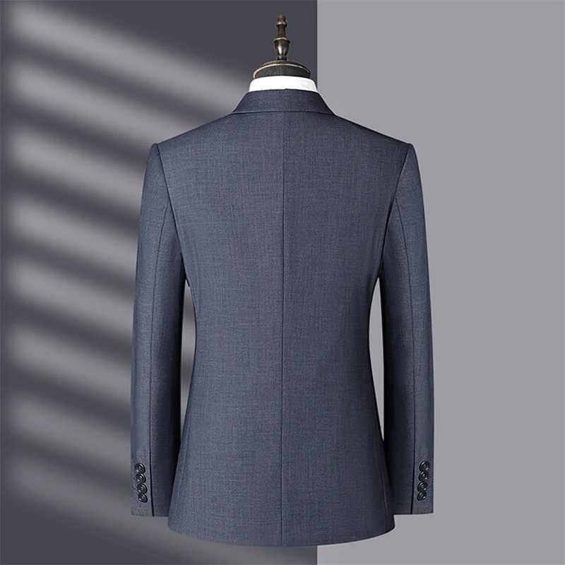 

( Jacket + Vest + Pants ) High End Dark Gray Men's Casual Business Formal Office Casual Suit Three Piece Set Groom Wedding Dress