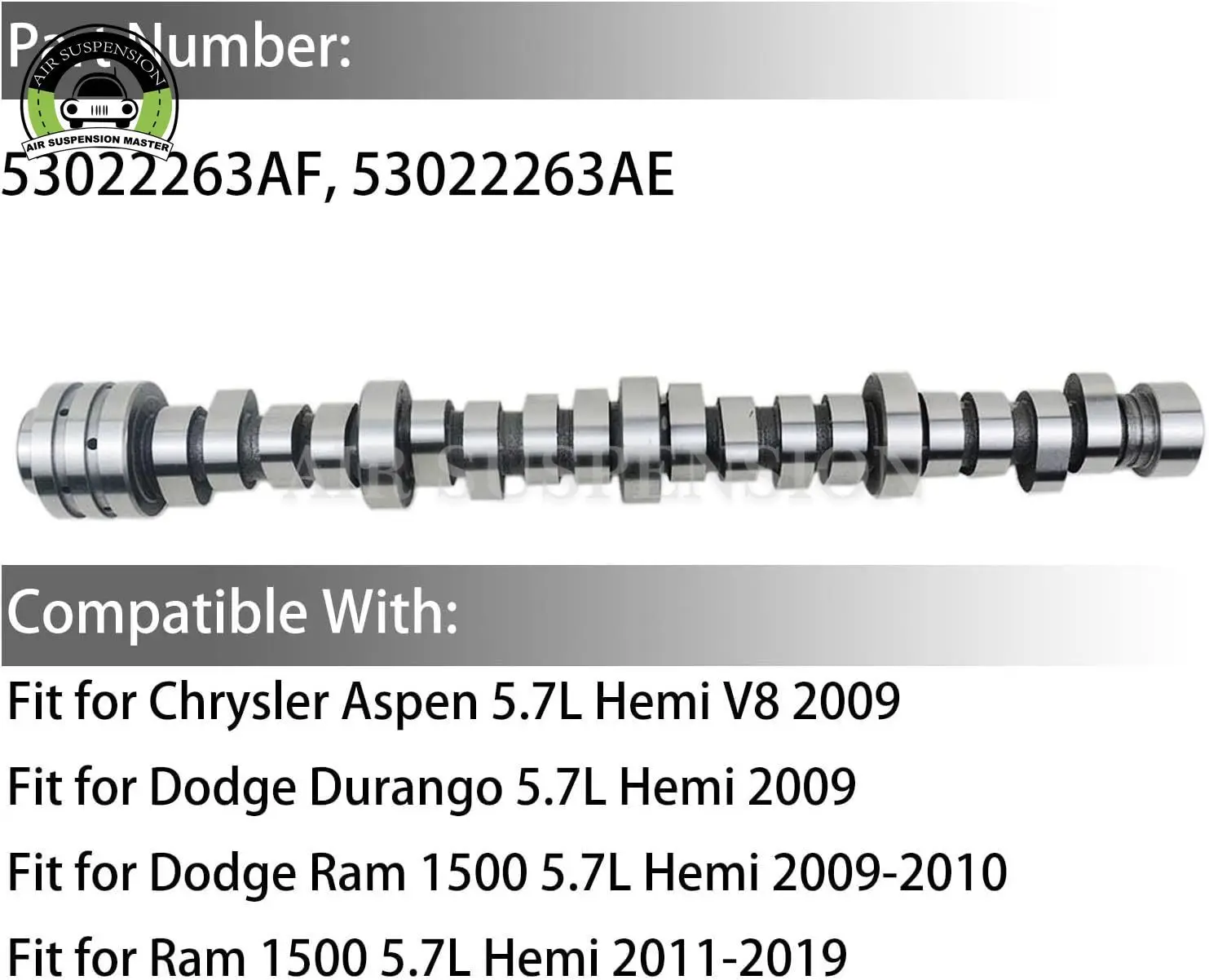 53022263AF 53022263AE V8 Engine Camshaft for Chrysler Aspen Durango 2009 Dodge Ram 1500 5.7L 2009-2019