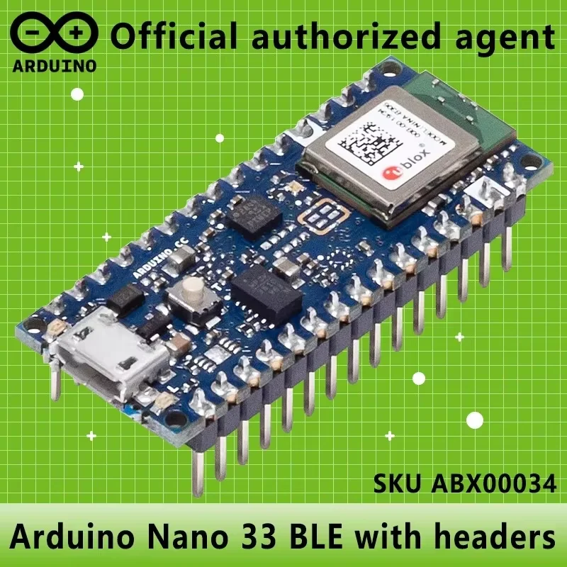 arduino-nano-33-ble-with-headers-abx00034-authentic-italian-product-nrf52840-33v-development-board